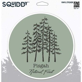 Squiddy Pisgah National Forest - Vinyl Sticker (7" Wide)