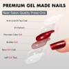 SXVME Uñas postizas Cat Eye cuadradas y largas - Uñas