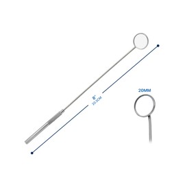 Laryngeal BOILABLE Hygiene Dental Mirrors with Handle German Stainless Steel Surgical Instruments (#3 20mm)