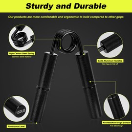 Pack of 4 Hand Trainer, Finger Trainer, Forearm Trainer, Grip Strength Trainer Set, Strength Training Grip Strengthener, Hand Muscle Trainer for Hand Grip Strengthener, Muscle Building and Hand