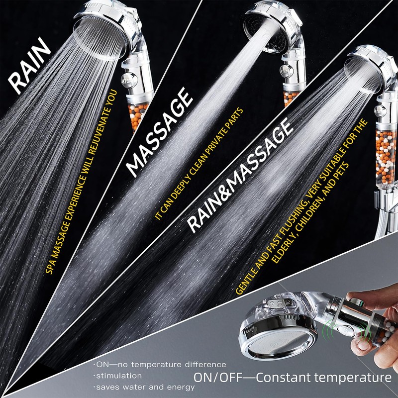 Filtered Shower Head with Handheld - High Pressure ShowerHead with
