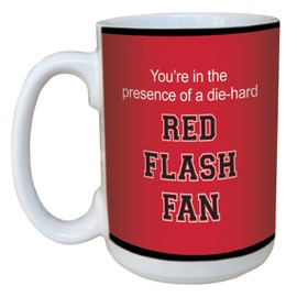 Tree-Free Greetings lm44896 Red Flash College Basketball Ceramic Mug with Full-Sized Handle, 15-Ounce
