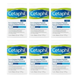Jabon Corporal En Barra Cetaphil 6 Piezas De 127g C/u