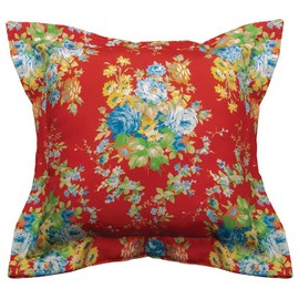 KensingtonRow Home Collection LA Vie EN Rose Floral Pillow Designed by April Cornell - 16" Square Indoor Outdoor Pillow