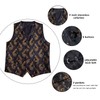 DiBanGu Black Gold Vest and Tie Set for Men Suit