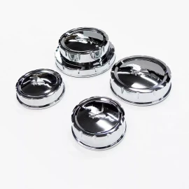 UPR Products Fits 11-14 Mustang GT Radiator Oil Brake Washer Fluid Cap Cover Pony Chrome