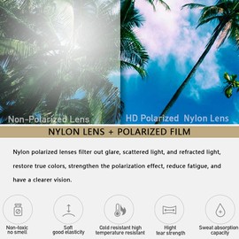 JULI Sports Sunglasses for Men Women Tr91 Rimless Frame for Running Fishing Golf Surf Driving