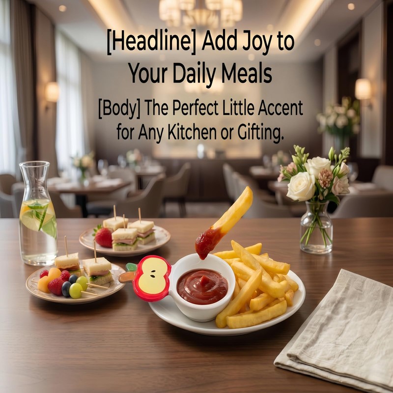 4.3 Inch Cute Dipping Bowls - Novelty Sauce Bowls, Apple