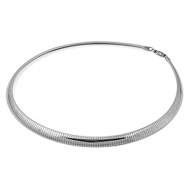 Sterling Silver Omega Chain 6mm Solid 925 Italy New Necklace 16"