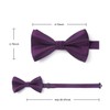 HISDERN purple Bow Tie for Men Pre-tied Wedding Formal Tuxedo