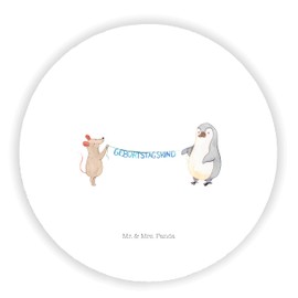 Mr. & Mrs. Panda Round Magnet Mouse Penguin Birthday Gift, Fridge Magnet, Happy Birthday, Birthday Party, Whiteboard Magnet, Fridge