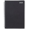 A5 2025 Diary Week To View Black Cover With Silver