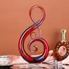 LCCCK 13" H Large Glass Sculpture Red Hand Blown Glass