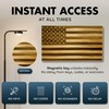 American Flag Hidden Gun Safe - Quick Access Hidden Gun