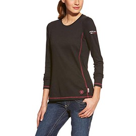Ariat Women's Flame Resistant Polartec Powerdry Shirt, Black, X-Large