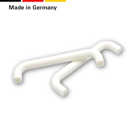 KLAMA Set of 4 Plastic Furniture Handles for Cupboards, Drawers and Doors (Hole Spacing 96 mm, White)