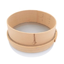 PRIMOLEGNO Certified Solid Wood Sieve | Diameter 16 cm | Fine Mesh 1 x 1 mm | Suitable for Sieving Flour, Cereals, Sugar, Rice Sand, Guaranteed Quality Product