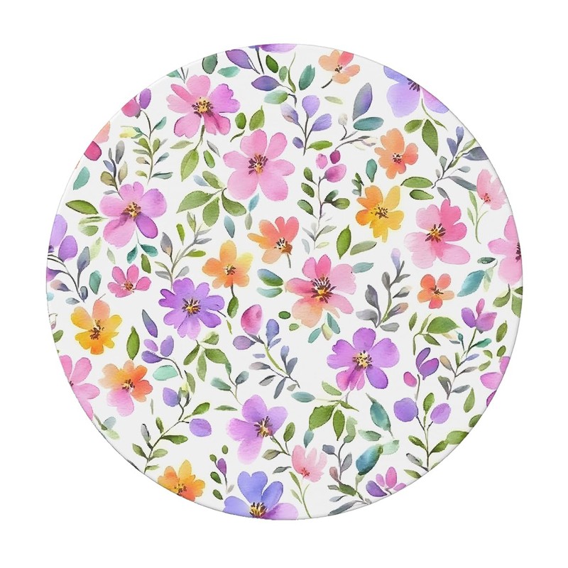 Yesad - Mantel ajustable redondo de flores de primavera con