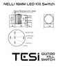 Tesi Switch 16MM Momentary LED Push Button Guitar Kill Switch