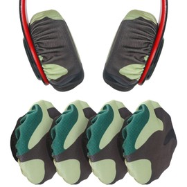 PChero 2 Pairs Fabric Earpad Covers/Headphone Covers/Stretchable and Washable Earcup Protectors Compatible with Wireless Wired Over The Ear Headphones (Fit 3.5" - 4.3", Camouflage Color)