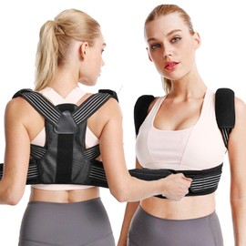 XFLYP Posture Corrector Suitable with Breathable Mesh, Adjustable Porosity Back Corrector for Children and Adults of Rubber and Nylon to Relieve Pain in The Neck, Back, and Shoulders(S)
