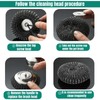 Steel Wool Scrubber with Handle: 7Pcs Stainless Steel Scrubber Brush