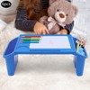 Kids Lap Desk Tray with Side Pockets, Plastic Breakfast Laptop