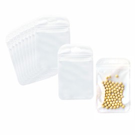 100Pcs Clear Resealable Packaging Bags for Small Business Supplies, Cute Small Transparent Candy Bags Plastic Sample Baggies for Lip Gloss Soap Party Food Storage (3.5x5.5inch)