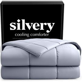 Silvery® Silver-Infused Cooling Comforter – Award-Winning Self-Cooling Blanket for Hot Sleepers with Self-Cleaning Silvery Technology™ for Sweat-Free & Cool Sleep (Gray, King/Cali King (106" x 90"))