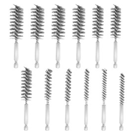 XTDMJ 12 Pieces Wire Brush Drill, 9-22 mm Stainless Steel Hole Brush, Cylinder Wire Brush for Drill, Polishing, Grinding, Cleaning