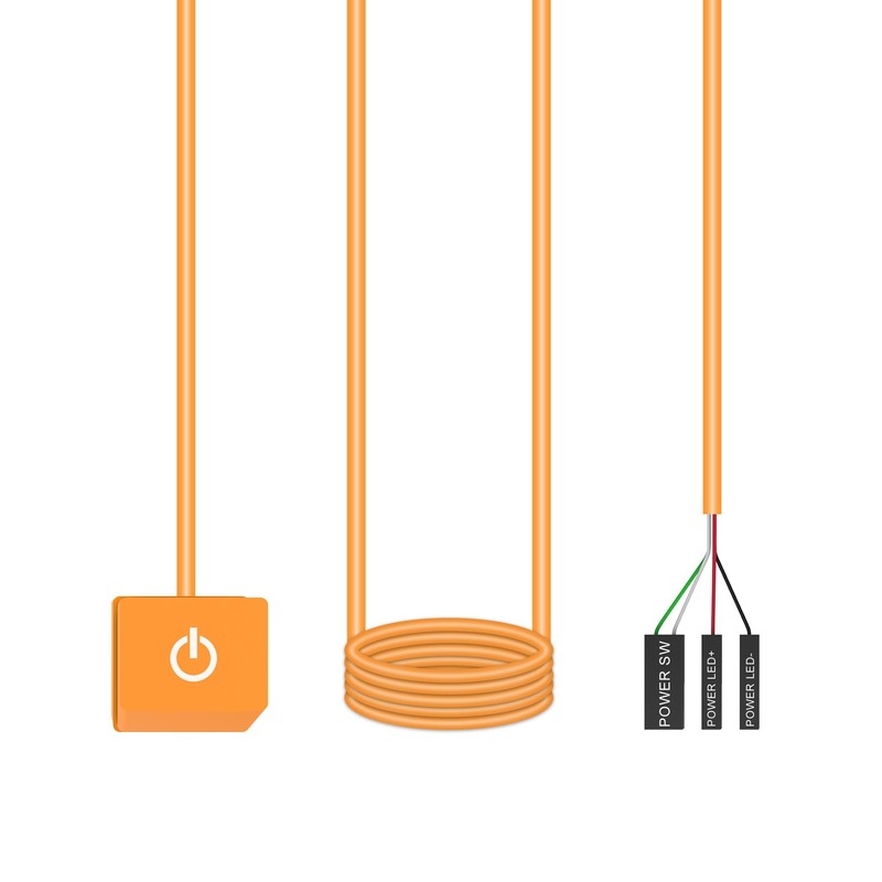 AZMXDVP External Remote Start PC Motherboard Power Switch Button Extension