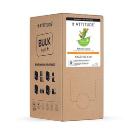 ATTITUDE Multipurpose Bathroom Cleaner, Plant- and Mineral-Based Ingredients, Vegan and Cruelty-free Household Products, Citrus Zest, Bulk Refill 67.6 Fl Oz