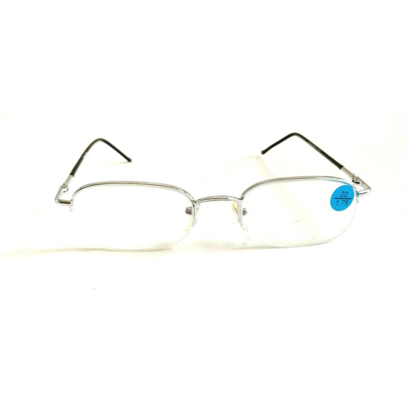 Vintage NWT Vintage 90's Rectangle Metal Semi-Rimless Reading Glasses +3.00