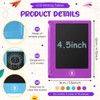 Nezyo 16 Pieces 4.5 Inch Mini LCD Writing Tablet for