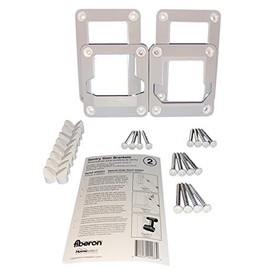 Fiberon 2-Pair White Sentry Stair Brackets for Homeselect Composite Railing