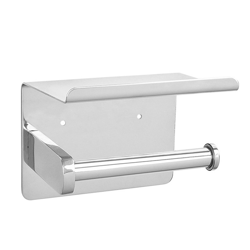 Stainless Steel Wall Mounted Toilet Roll Paper Holder with Mobile