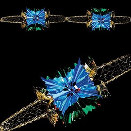 Christmas Foil Ceiling Decoration 20cm 4 Section Full Garland - Multi colour Ceiling Decorations Christmas Premier by Premier