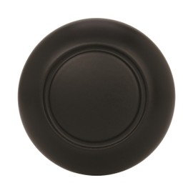 Amerock | Cabinet Knob | Matte Black | 1-1/4 inch (32 mm) Diameter | Everyday Heritage | 1 Pack | Drawer Knob | Cabinet Hardware