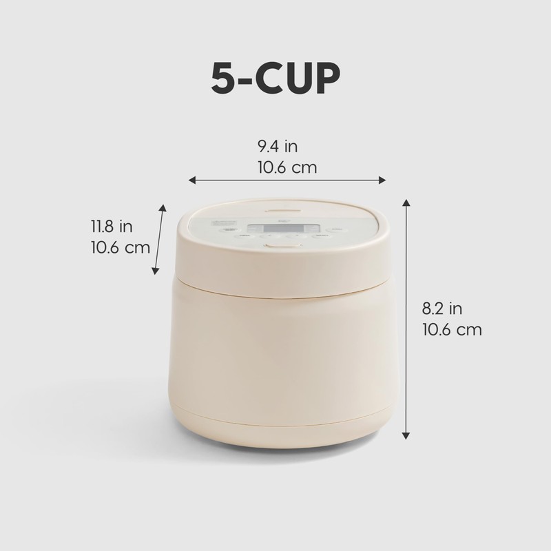 IRIS USA Micom Japanese Rice Cooker, 5-Cup Uncooked/10-Cup Cooked, Fuzzy