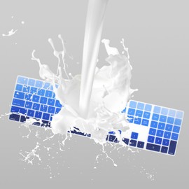 WYGCH Ultra Thin Silicone Full Size Wireless Numeric Keyboard Cover Skin for Mac 2017 Magic Keyboard with Numeric Keypad MQ052LL/A A1843 US Layout,Ombre Blue