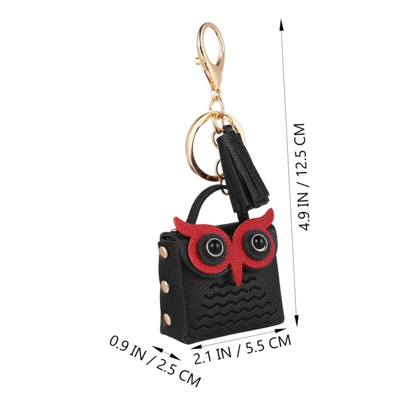 TEHAUX Owl Earbud Bag with Keychain Cute Cartoon Earphone Organizer