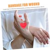 FOMIYES 24pcs Heart Shaped Bandage Stickers Home Patches Breathable Adorable