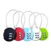ZPLIUST 3-Digit Cable Luggage Locks Re-settable Combination, Alloy Body Color