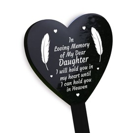 RED OCEAN Memorial Plaque For Daughter In Memory Remembrance Plaque Grave Ornament For Daughter Keepsake Garden Memorial Sign