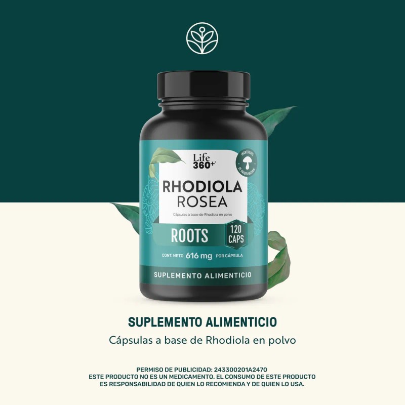 Rhodiola Rosea Life 360 120 Cpsulas Con Raiz Rhodiola Sin