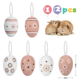 O-Kinee Easter eggs decoration for hanging, plastic Easter decoration