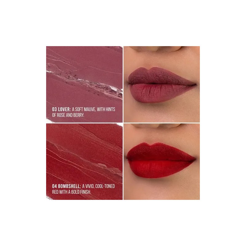 Gama 8 Labiales Locked In Place Matte Lippies Italia Deluxe