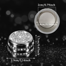 TOMALL Bling Sound Volume Knob Cover Compatible with Mini Cooper Clubman Countyrman F54 F55 F56 F60 Center Console Radio Volume Button Cap Cover Trim Bling Interior Accessories for Car