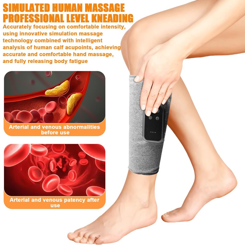Beinmassagegerät: Wadenmassagegerät Mit Heizfunktion, Wadenmassagegerät Kabellos mit 3-stufiger Heizfunktion, Massagegerät