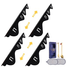 Stove Gap Covers Stainless Steel, Heat Resistant Gap Filler, Adjustable 13.8” to 27.6” Length, 1.05” Wide, Range Trim Kit - KIGJU Side Gap Guards for Stovetop, Kitchen Counter & Oven (Black 4 Pack)